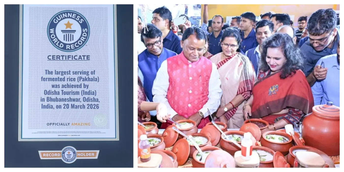 Odisha Achieves Guinness World Record for Largest Serving of Pakhala at State Festival