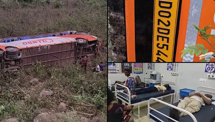 One Dead, Over 20 Injured as OSRTC Bus Falls into Gorge in Koraput, Odisha