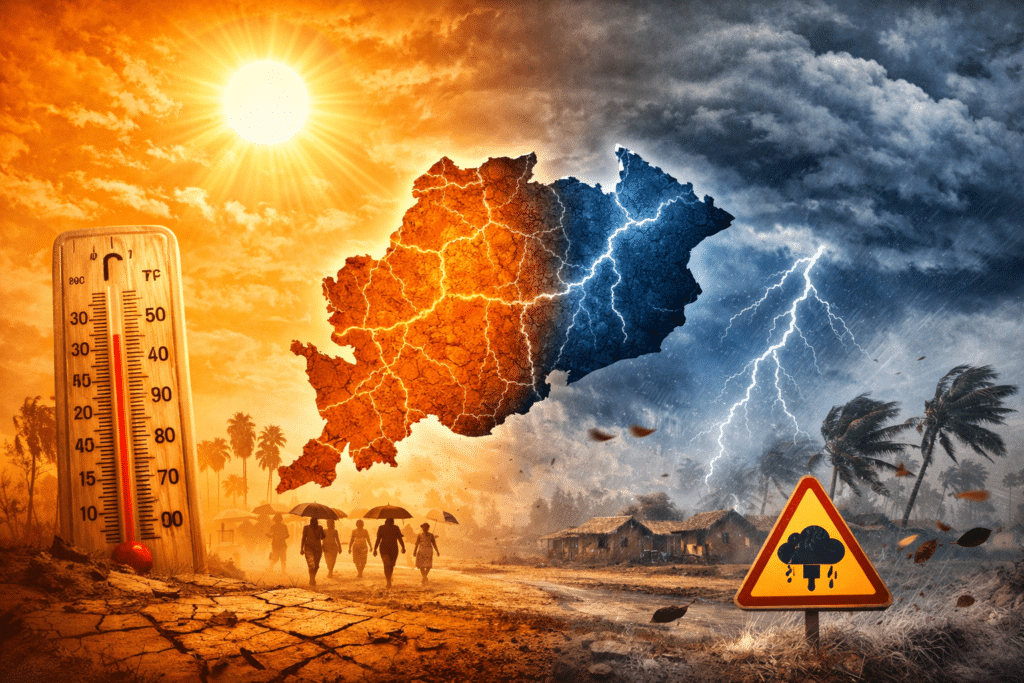 Odisha Weather Update: Intense Heatwave During Day, Kalbaisakhi Storms in Evening