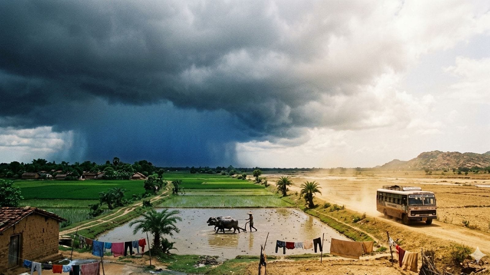 Monsoon Progresses in Eastern India Amid Heavy Rain in the South and Heatwave in the North
