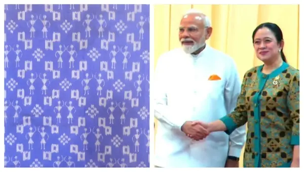 PM Modi Strengthens Diplomatic Ties with Unique Odisha Ikat Gift to Indonesian Parliament Speaker