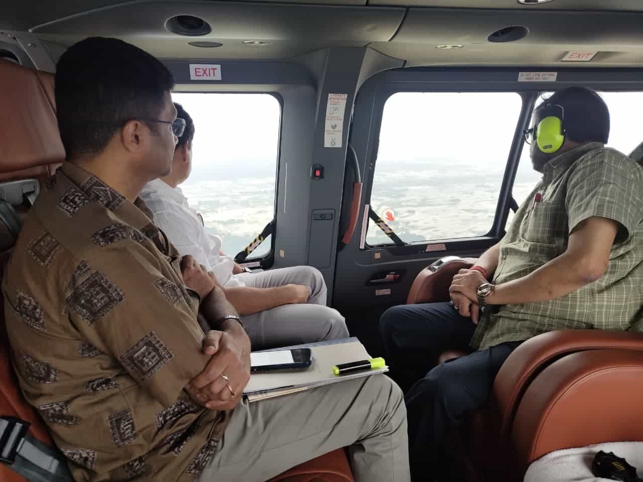 Odisha Minister Oversees Aerial Assessment of Flood-Affected Regions