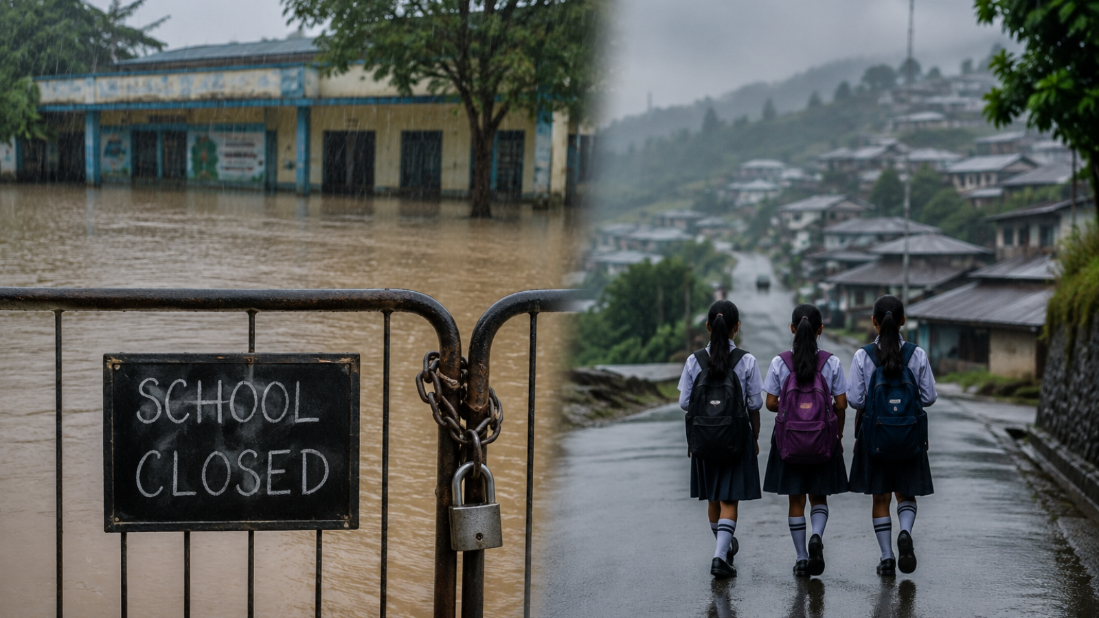 Heavy Rain Forces School Closures in Odisha and Manipur