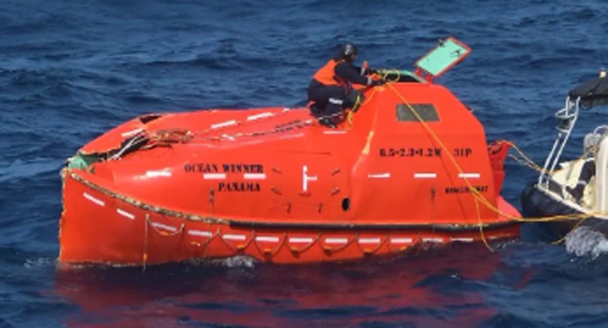Search Continues for Missing Crew of MV Ocean Winner as Lifeboat Discovered Off Odisha