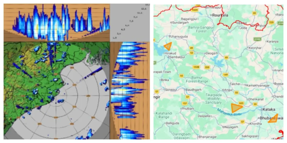 Thunderstorms and Rain Forecasted for Bhubaneswar and 13 Odisha Districts Tonight