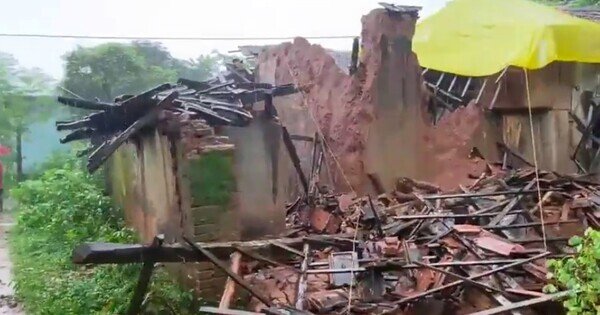 Severe Rainfall Causes Structural Damage in Mayurbhanj; Red Alert Issued